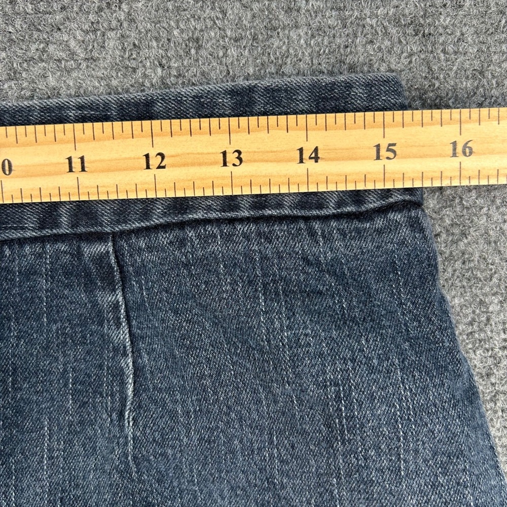 J Crew‎ Stretch Denim Sailor Skirt Button Front A Line Mini Size 6 - Picture 4 of 7